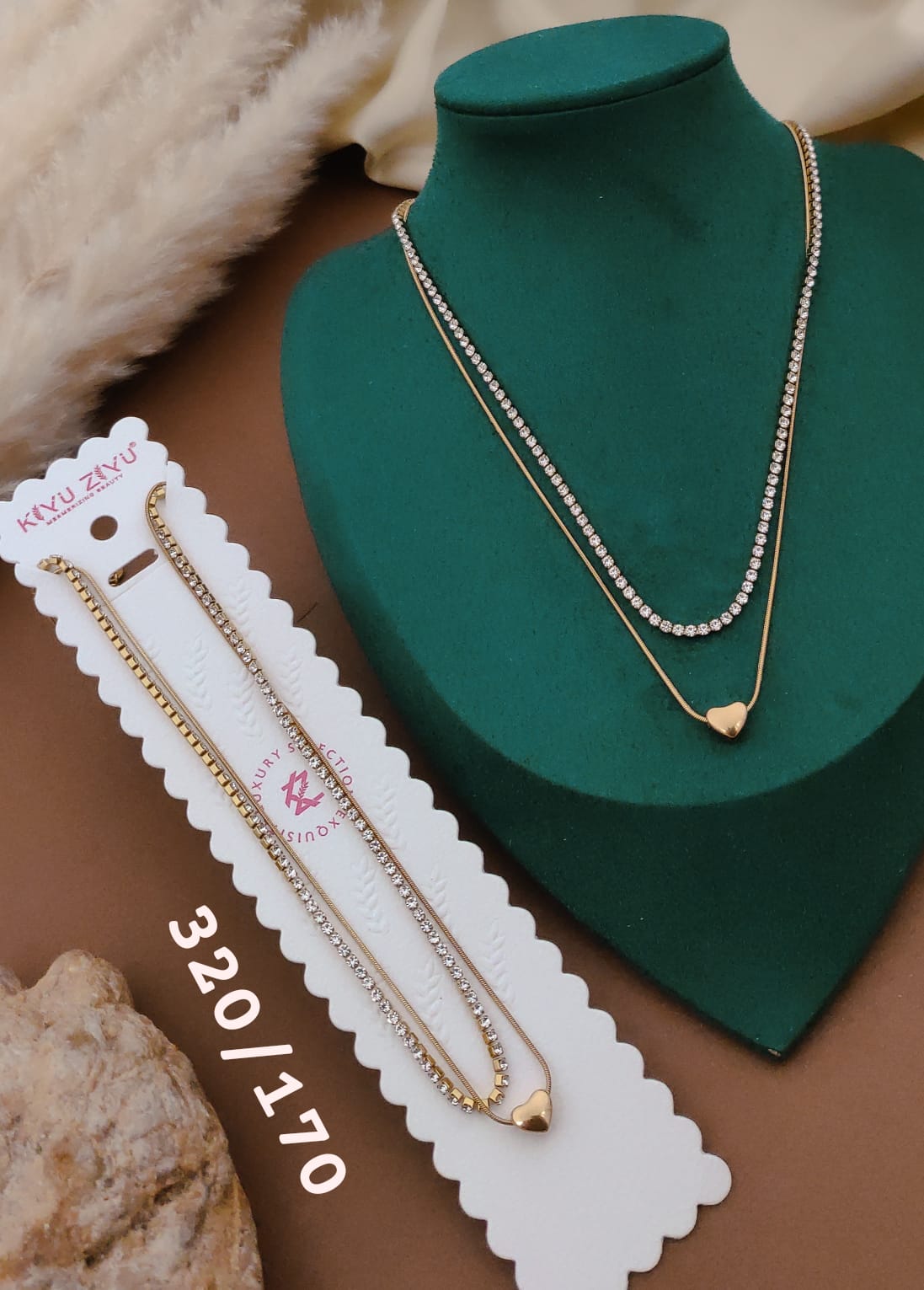 Golden Heart Layer Necklace