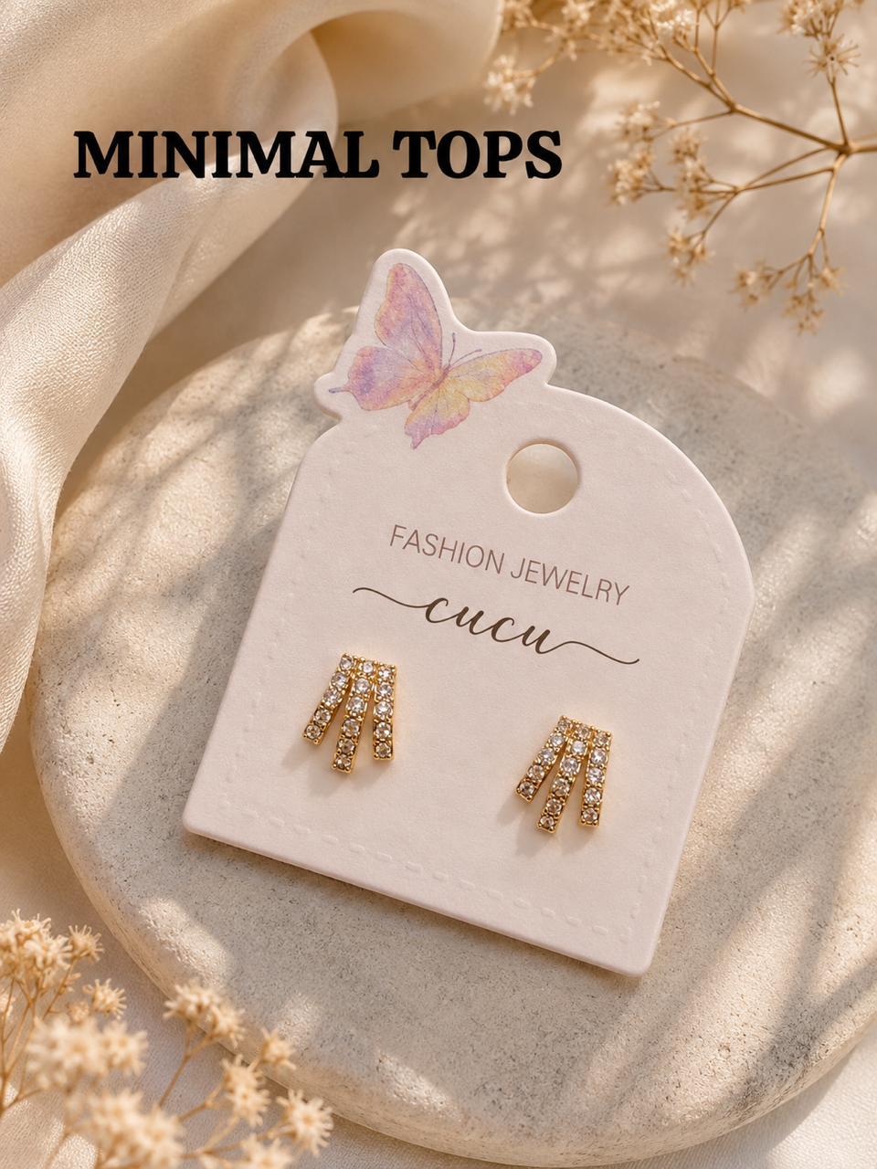 Cucu Crystal Fringe Stud Earrings