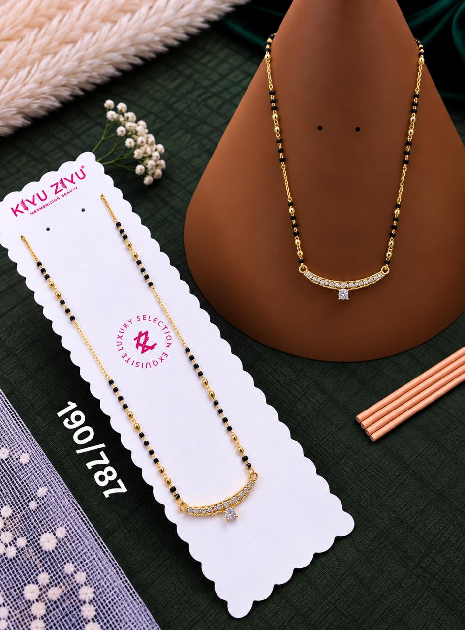 Elegant Crystal Curve Mangalsutra