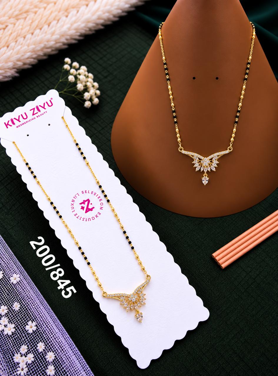 Golden Crystal Drop Mangalsutra