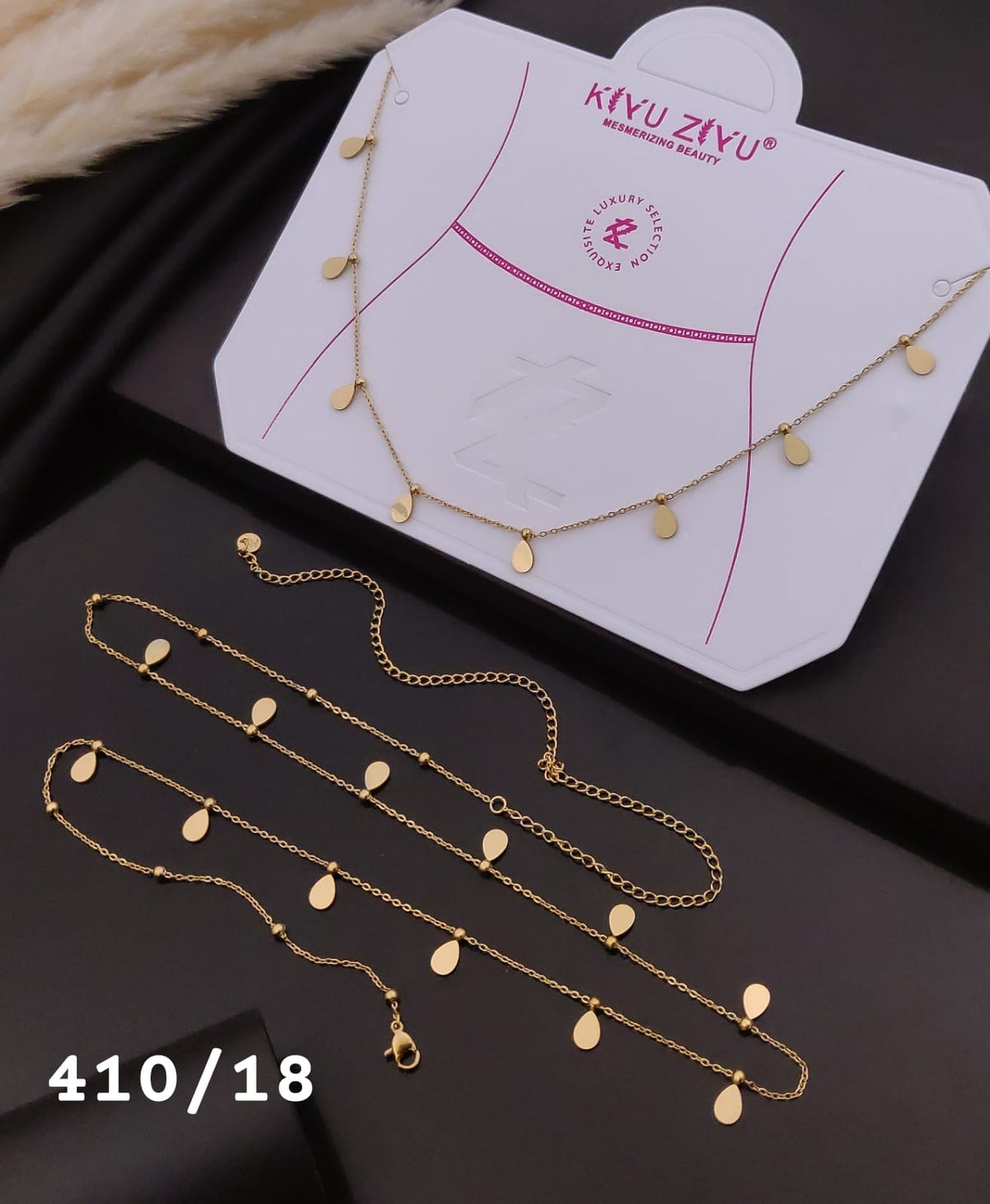Golden Teardrop Charm Waist Chain