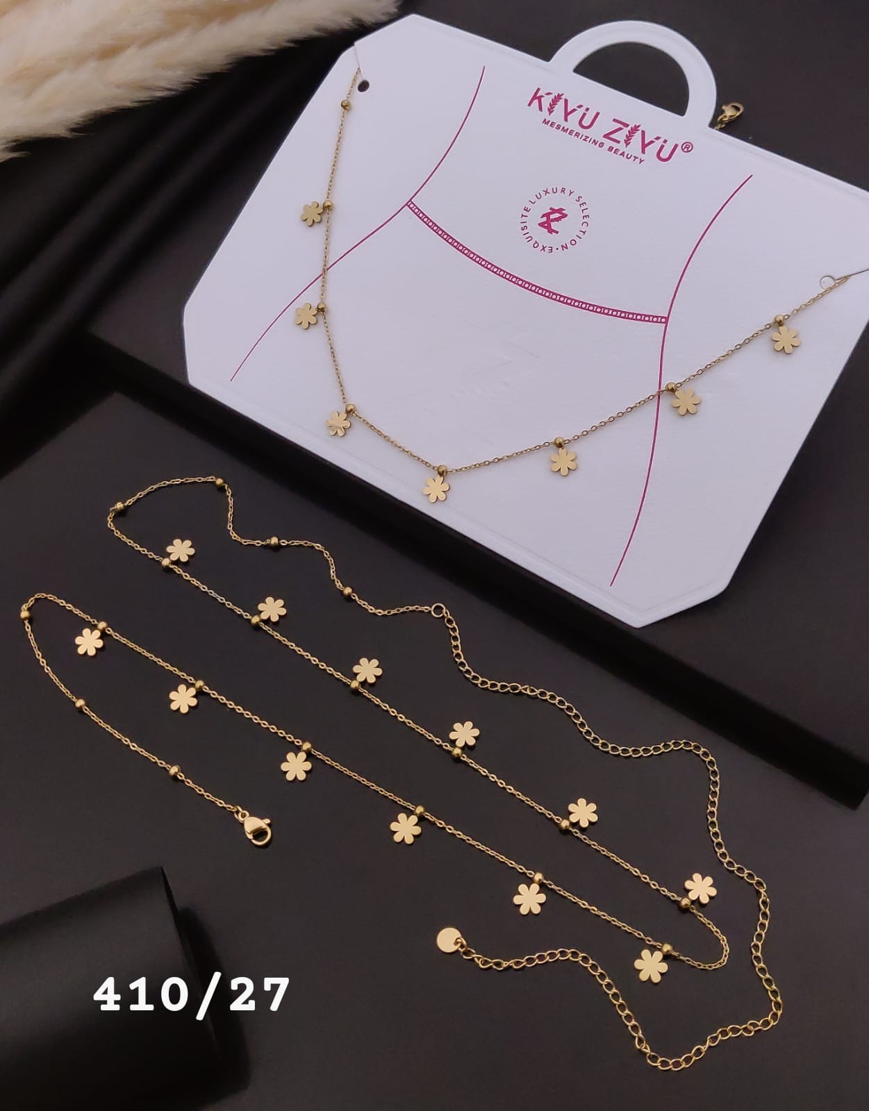 Golden Floral Charm Waist Chain