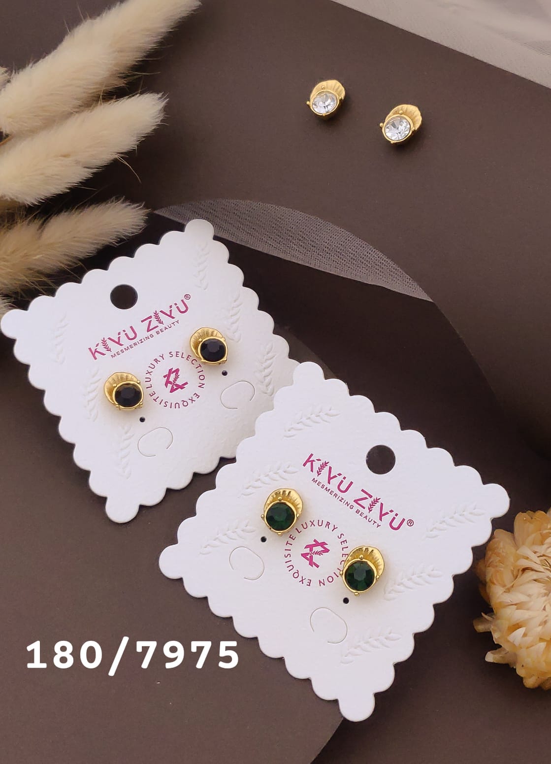 Classic Round Crystal Stud Earrings