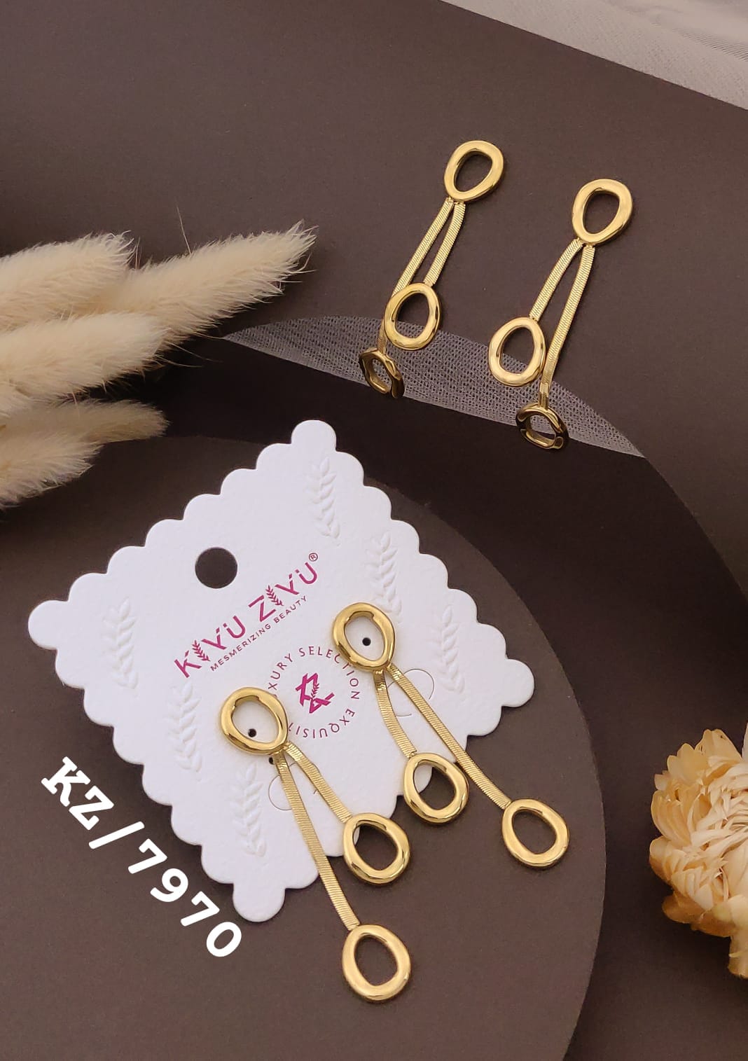 Elegant Triple Loop Drop Earrings