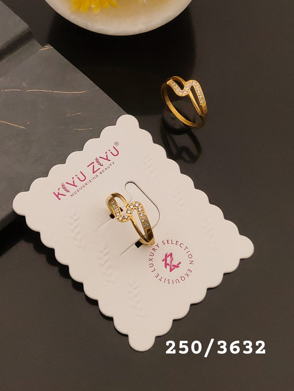 Elegant Gold-Tone Infinity Crystal Ring