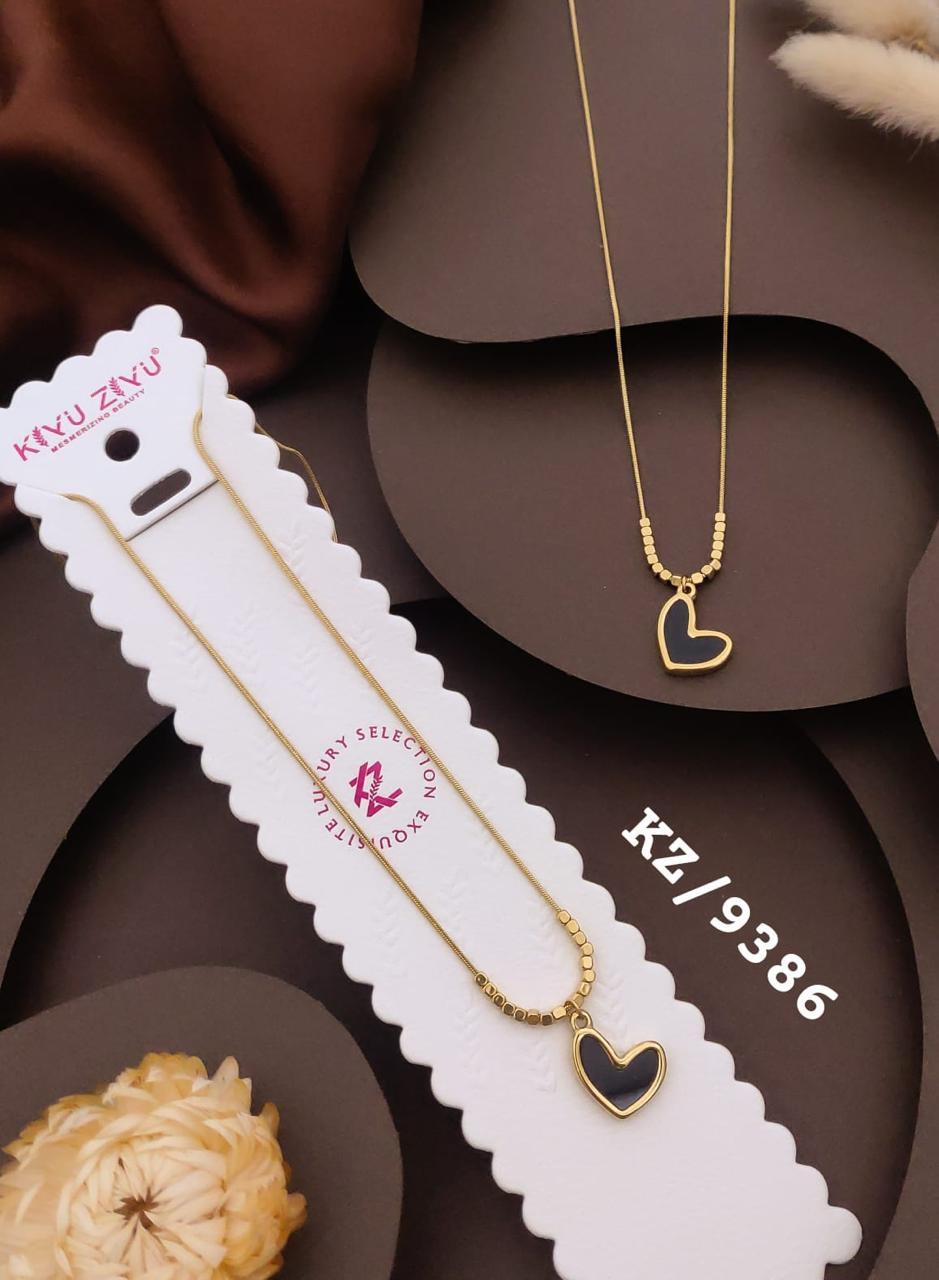 Elegant Heart Charm Gold-Tone Necklace