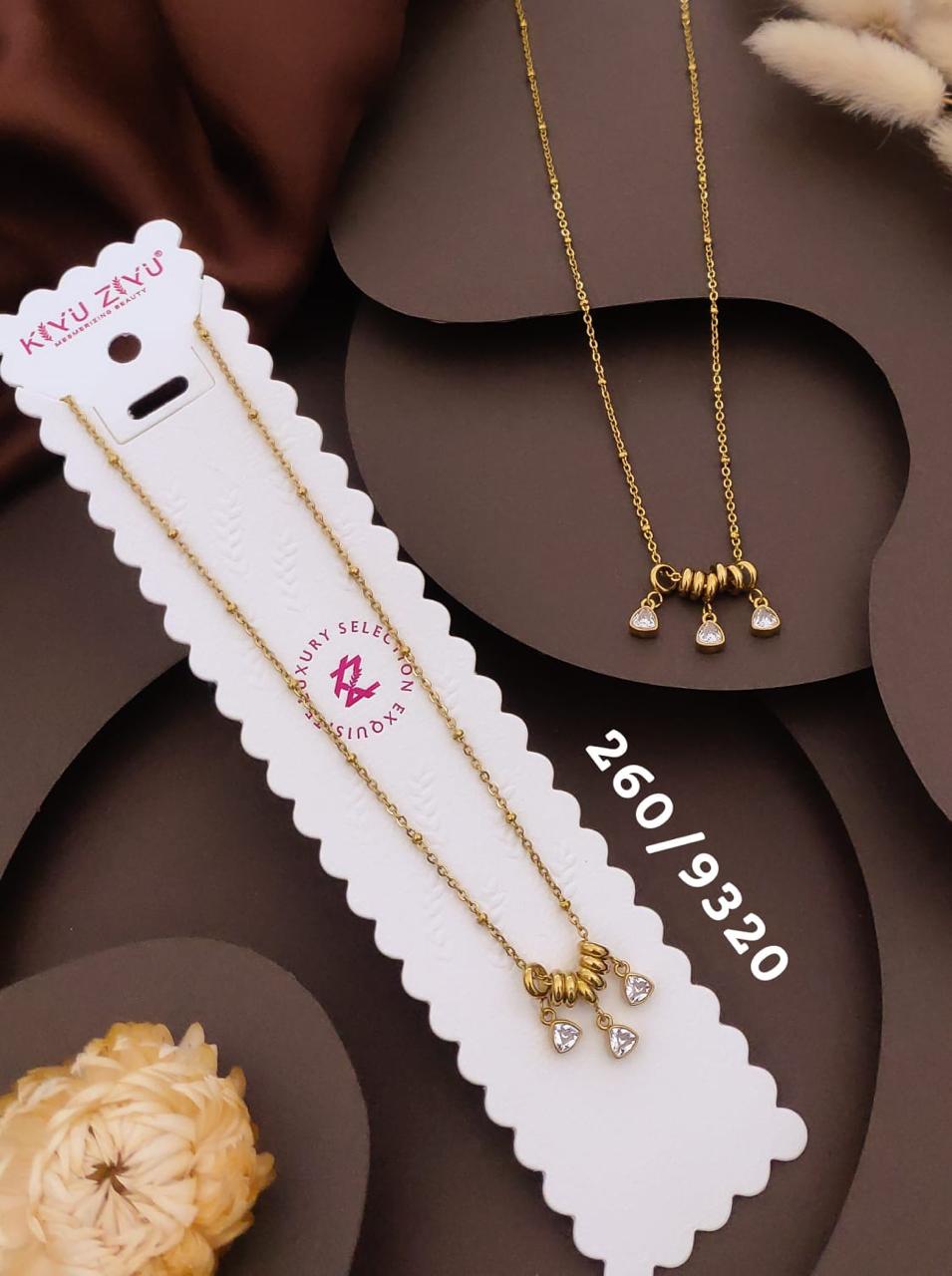 Elegant Crystal Drop Charm Pendant Necklace