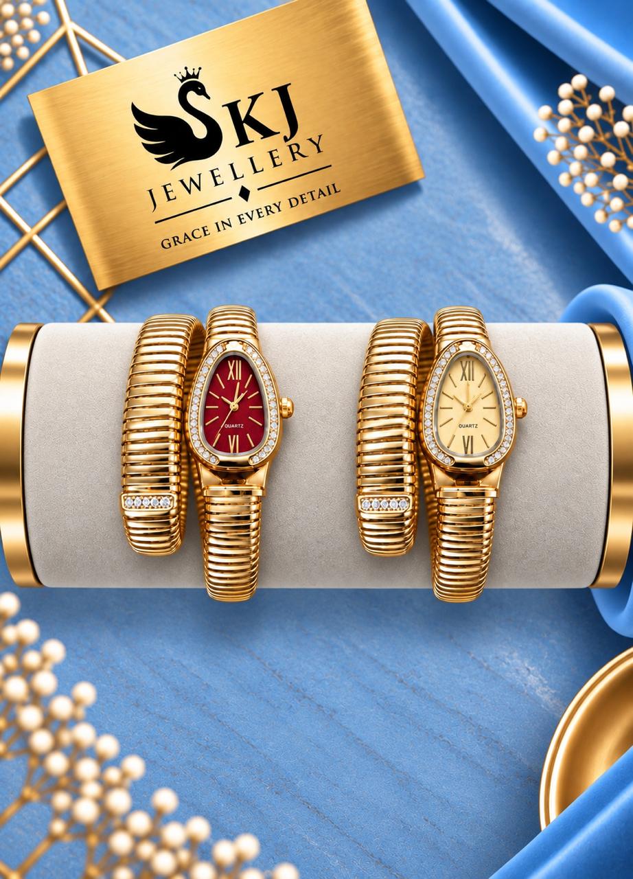Luxury Gold-Tone Stretch Bracelet Watch