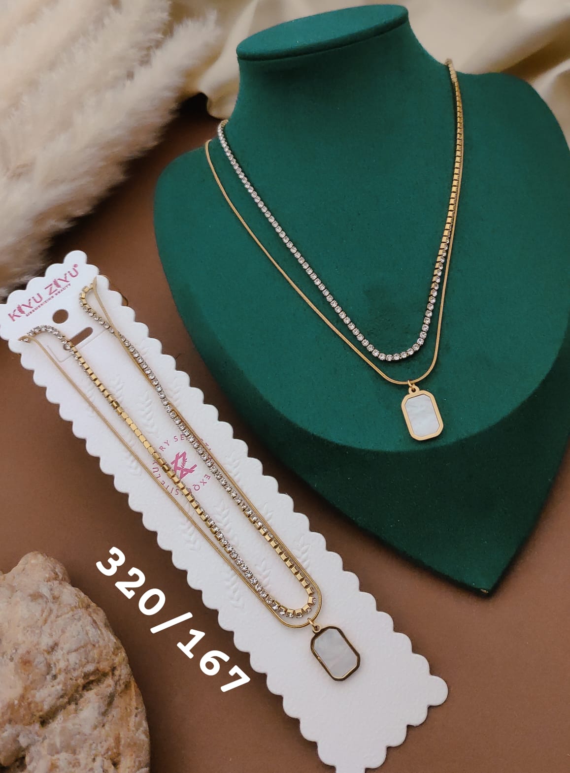 Ivory Charm Layer Necklace
