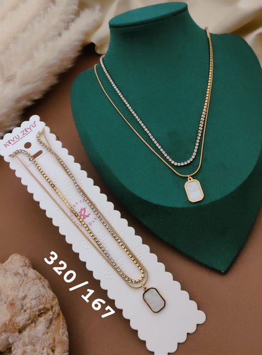 Ivory Charm Layer Necklace