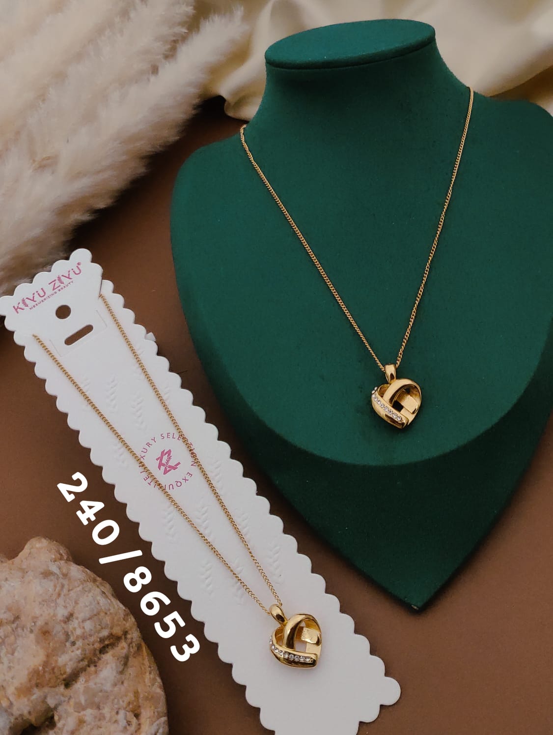 Crystal Heart Pendant Necklace