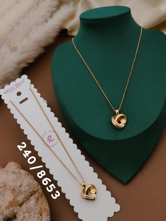 Crystal Heart Pendant Necklace
