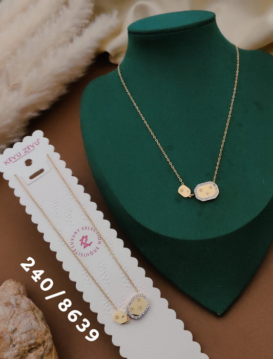 Celestial Duo Pendant Necklace