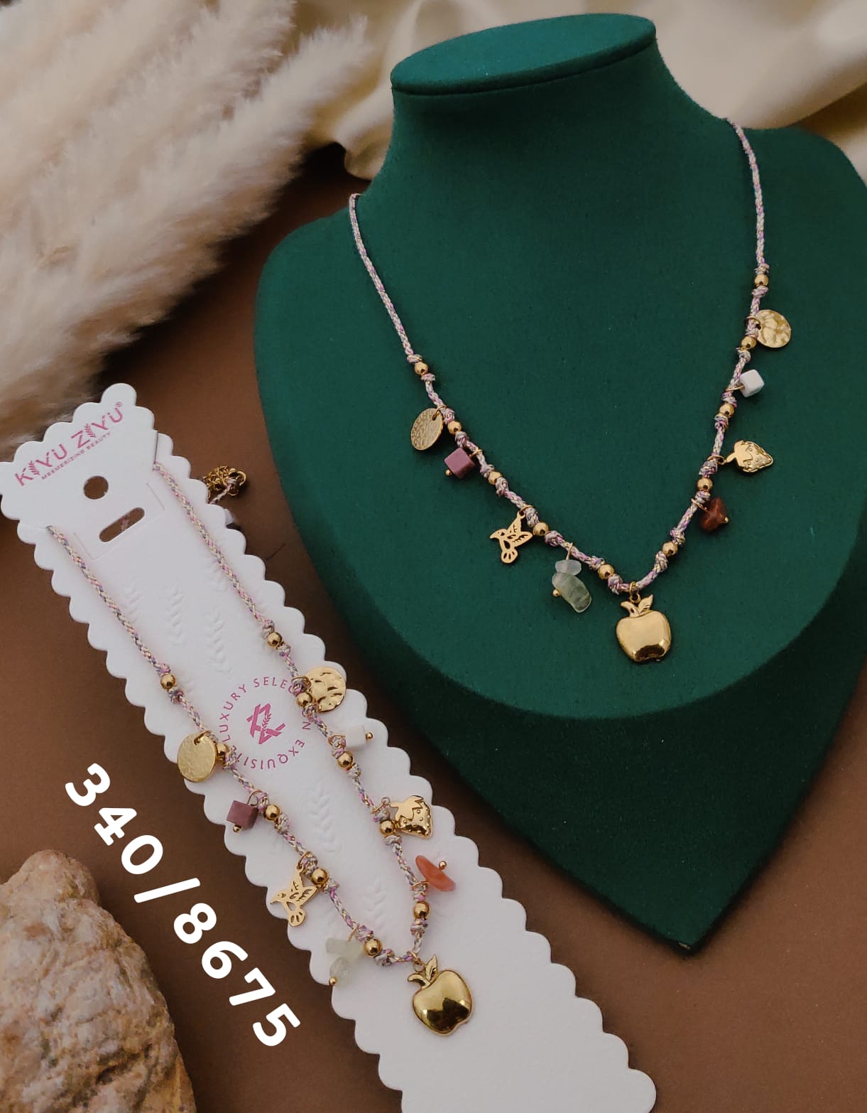 Golden Orchard Charm Necklace