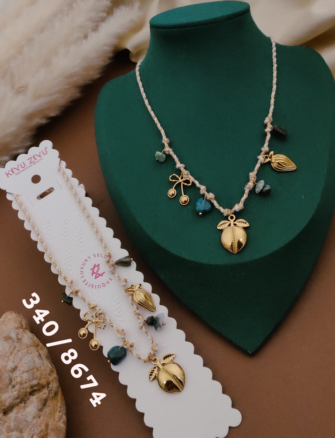 Tropical Bloom Charm Necklace