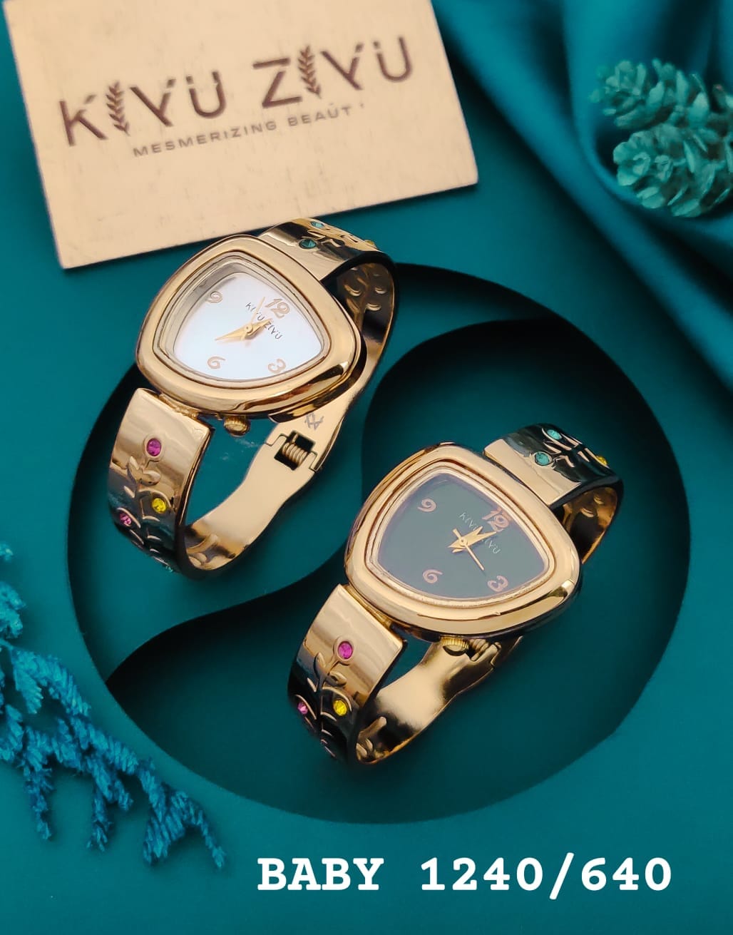KIYUZIYU Baby Elegant Gold-Tone Oval Bracelet Watch