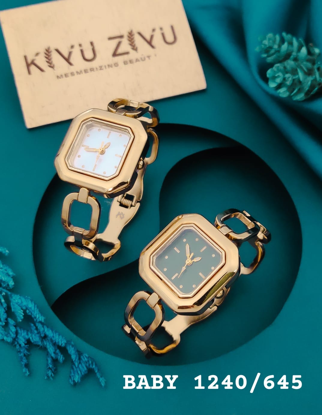 KIYUZIYU Baby Octagonal Link Bracelet Watch