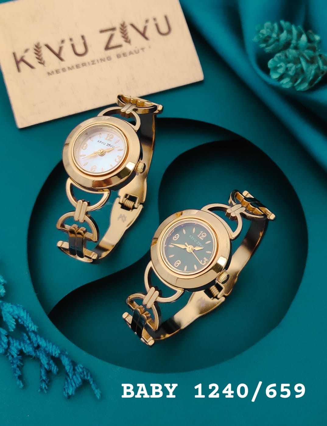 KIYUZIYU Baby Round Linked Bracelet Watch