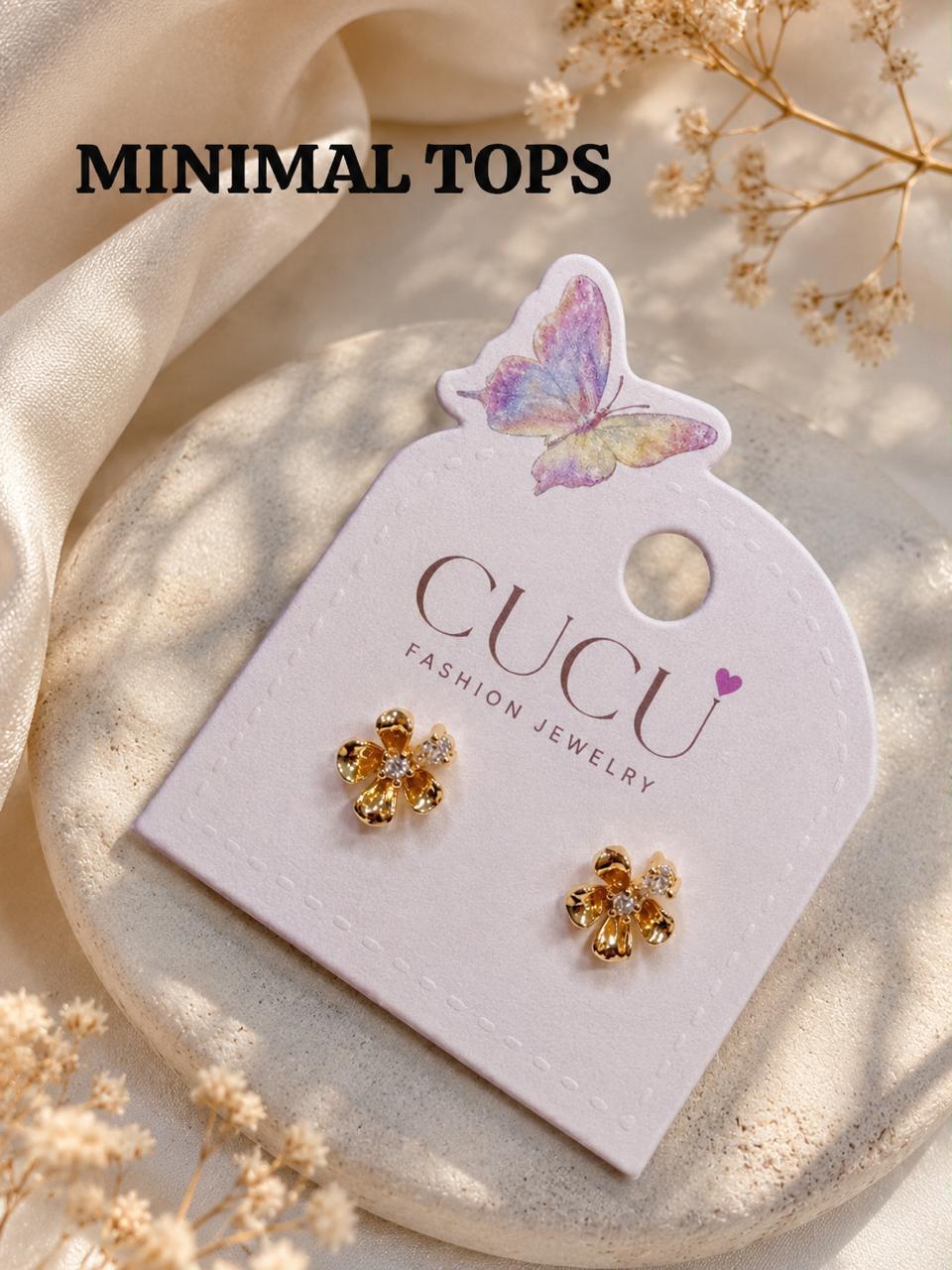 Cucu Floral Crystal Stud Earrings