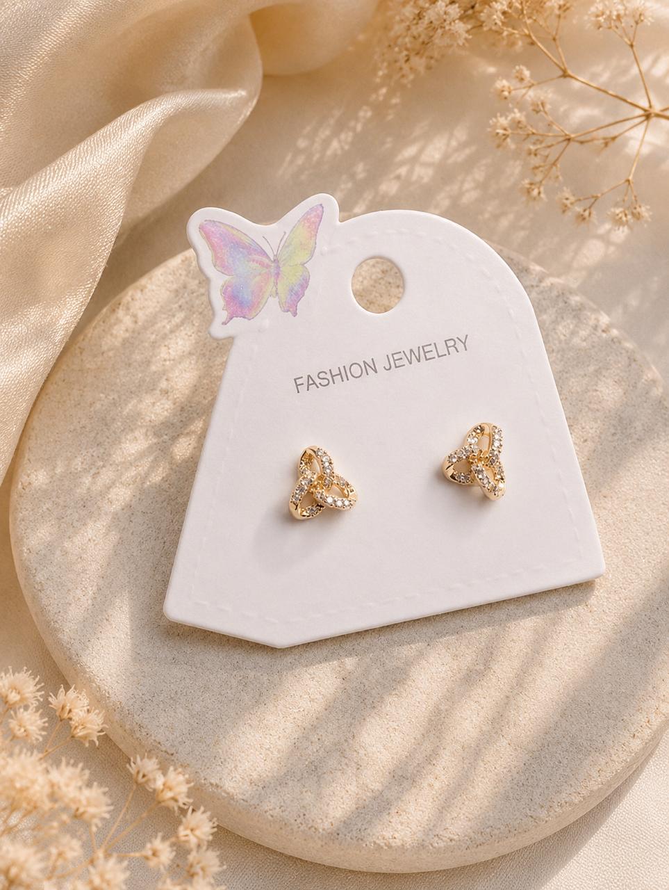 Cucu Crystal Butterfly Stud Earrings