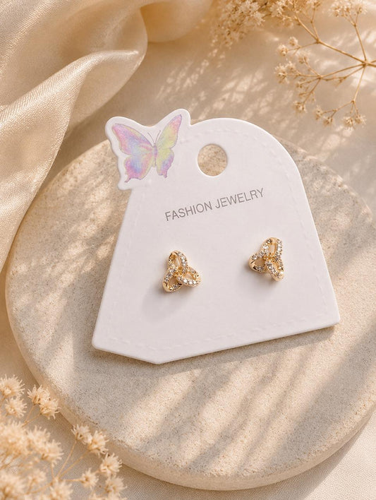 Cucu Crystal Butterfly Stud Earrings
