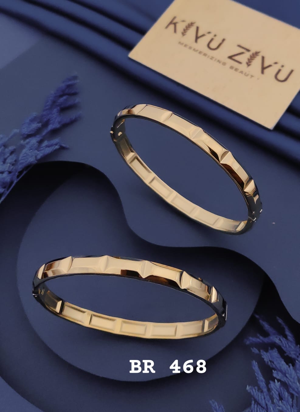 Geometric Gold Kada Bracelet