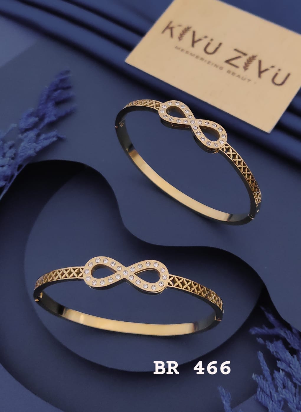 Infinity Stone Gold Kada Bracelet