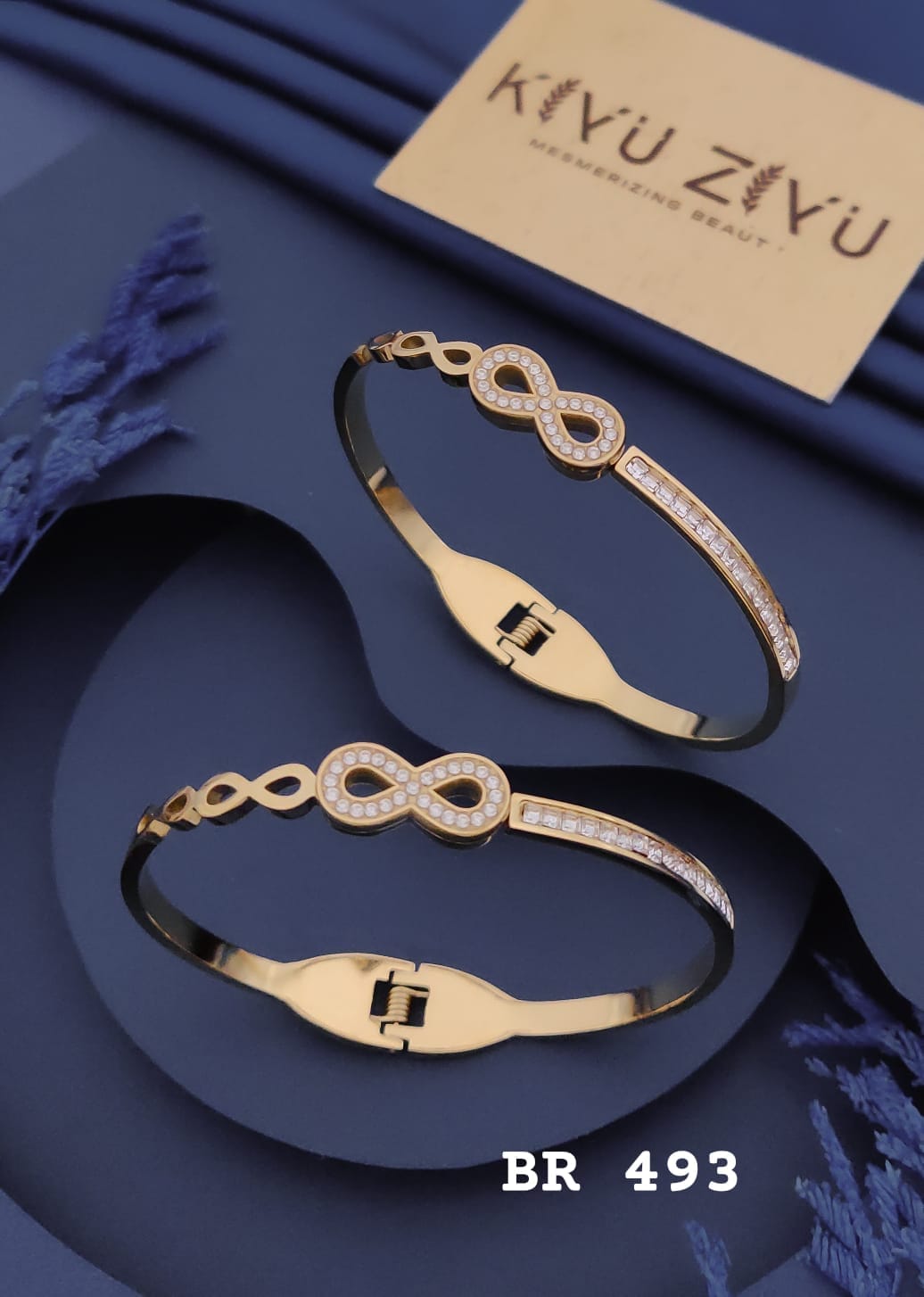 Infinity Crystal & Baguette Gold-Tone Bracelet