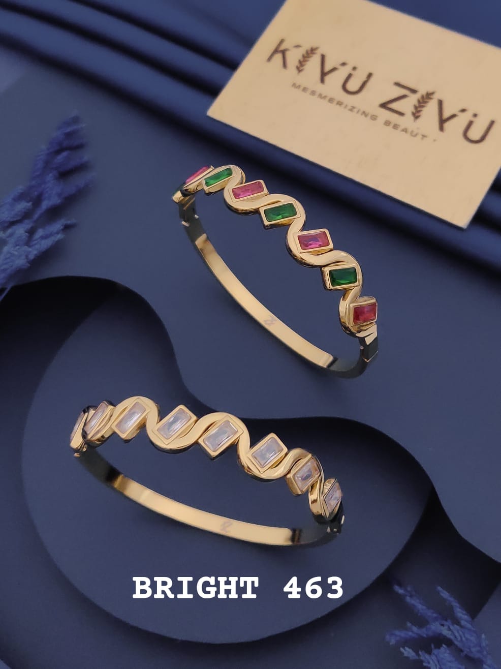Multicolor Crystal Gold Bracelet