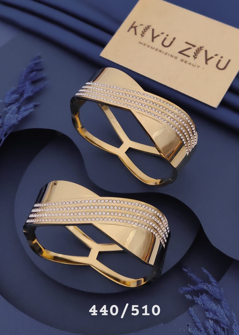 Crystal Cascade Gold Statement Bracelet