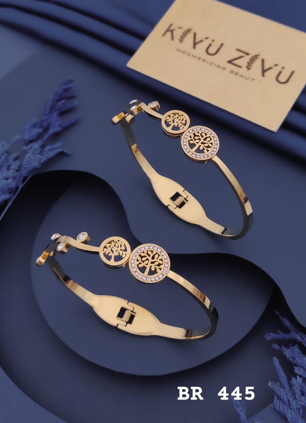 Golden Tree of Life Crystal Adjustable Bracelet