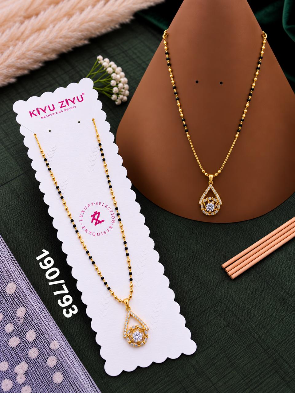 Royal Crystal Teardrop Mangalsutra
