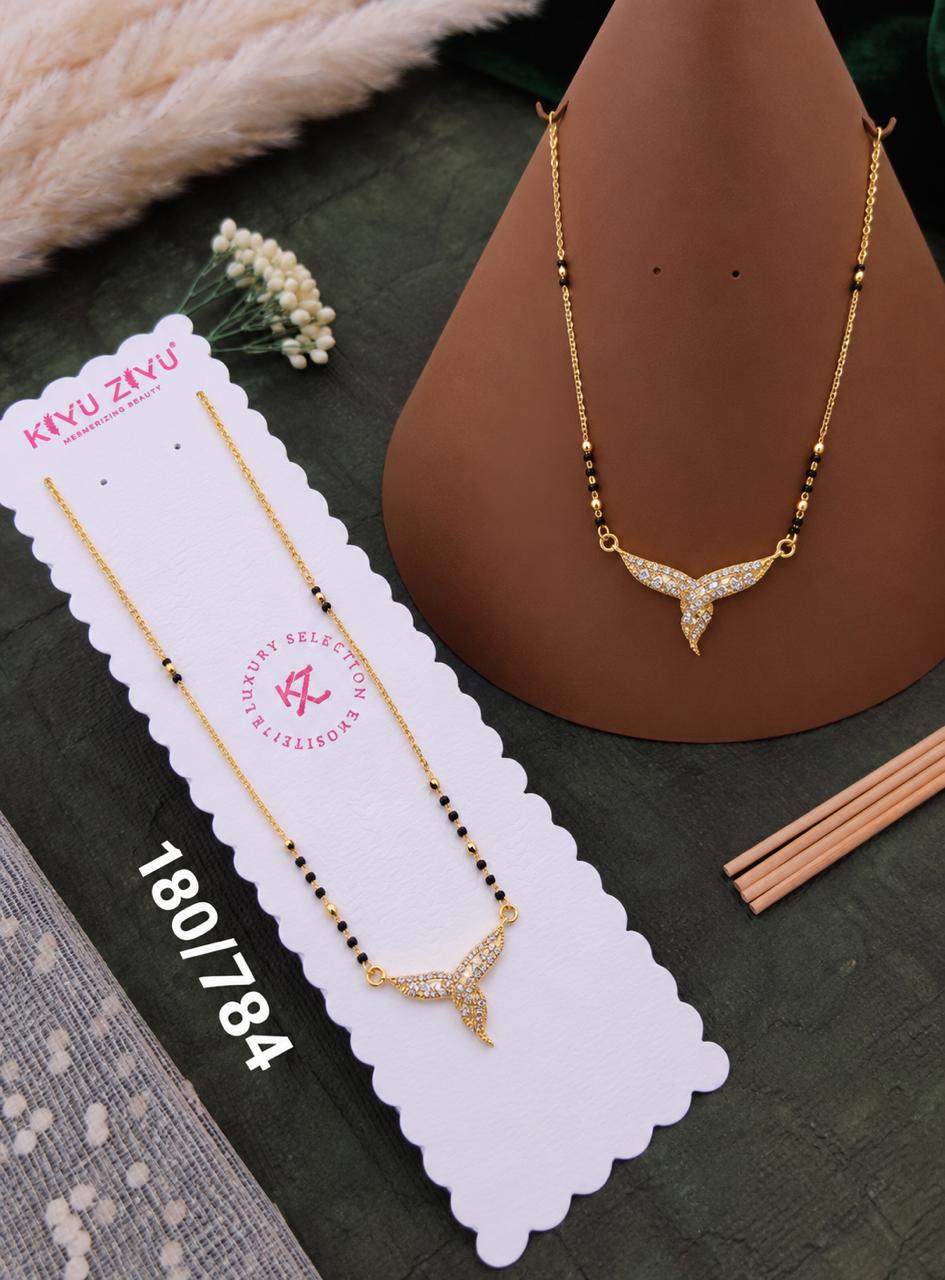 Crystal Butterfly Wing Mangalsutra