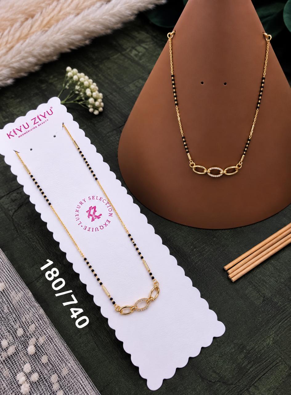 Triple Oval Crystal Mangalsutra