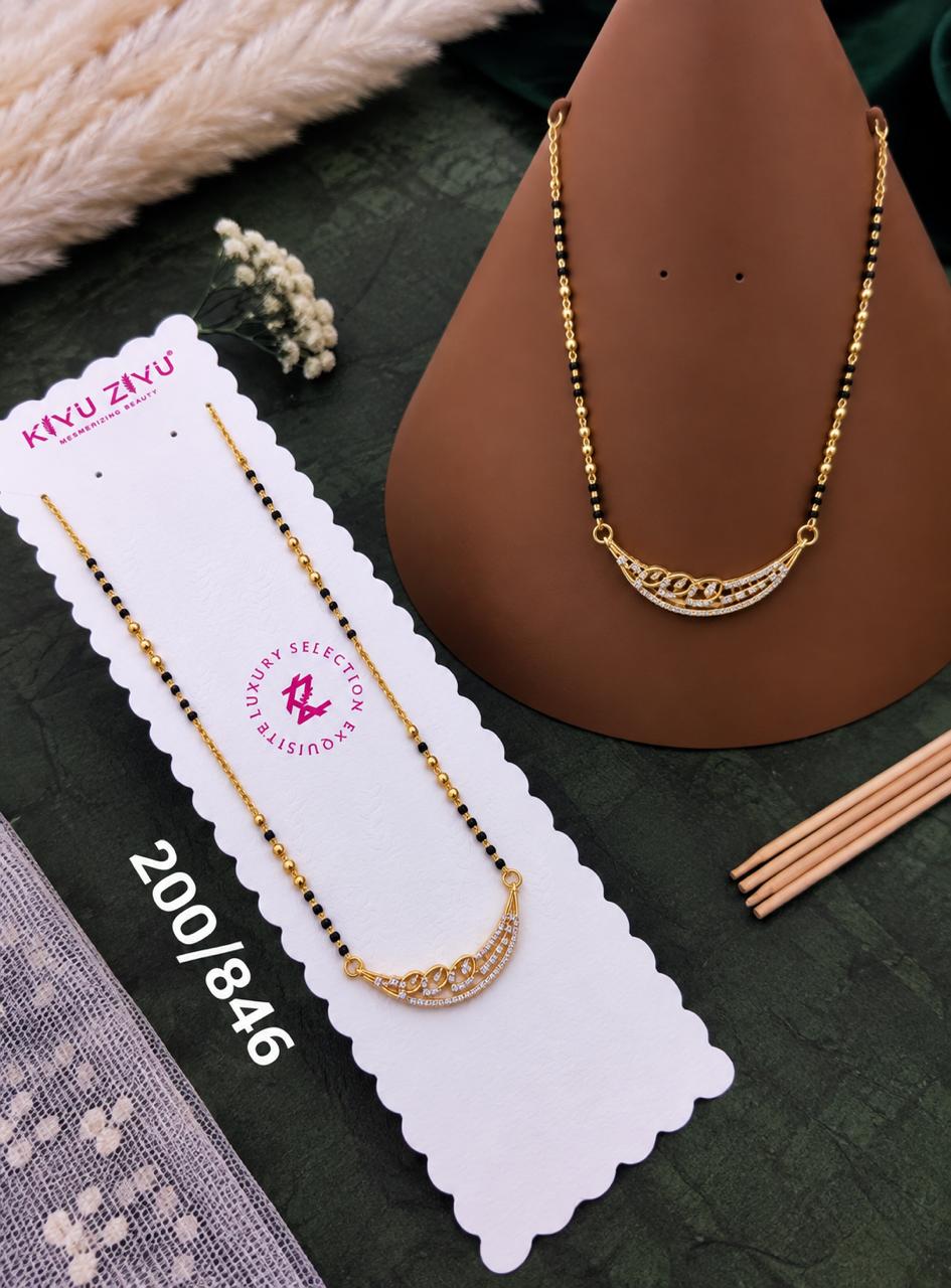 Elegant Crystal Curve Mangalsutra