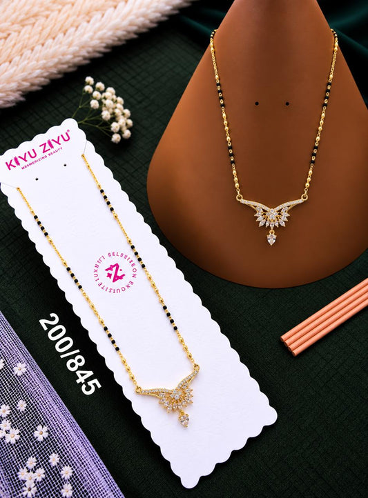 Golden Crystal Drop Mangalsutra