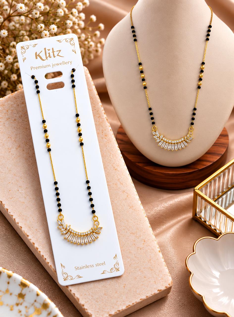 Crystal Fringe Elegance Mangalsutra