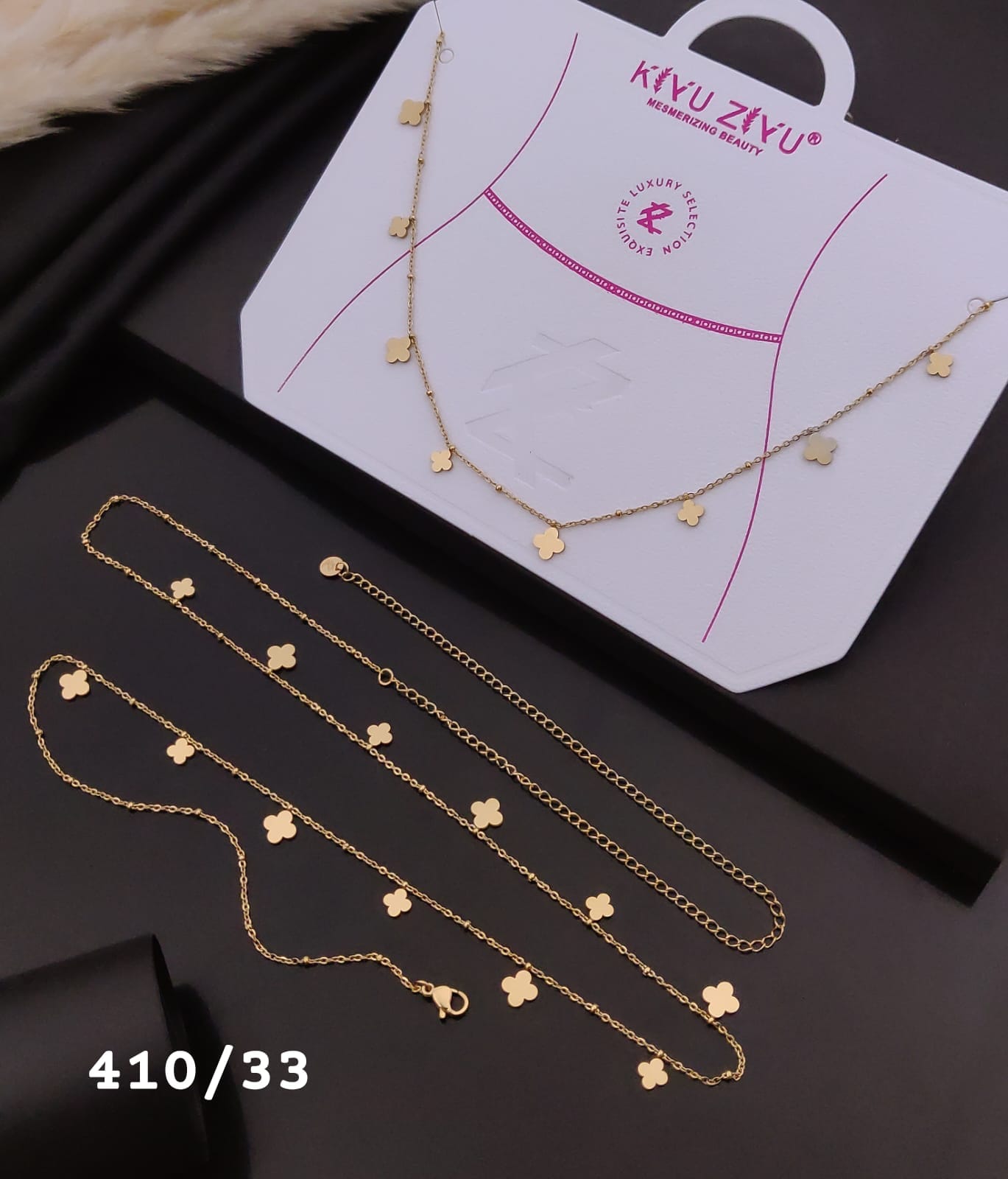 Lucky Clover Charm Gold Waist Chain