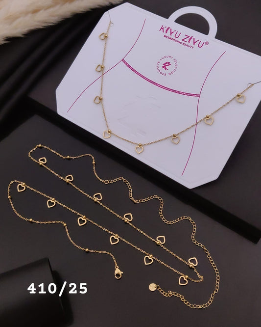 Golden Open Heart Charm Waist Chain