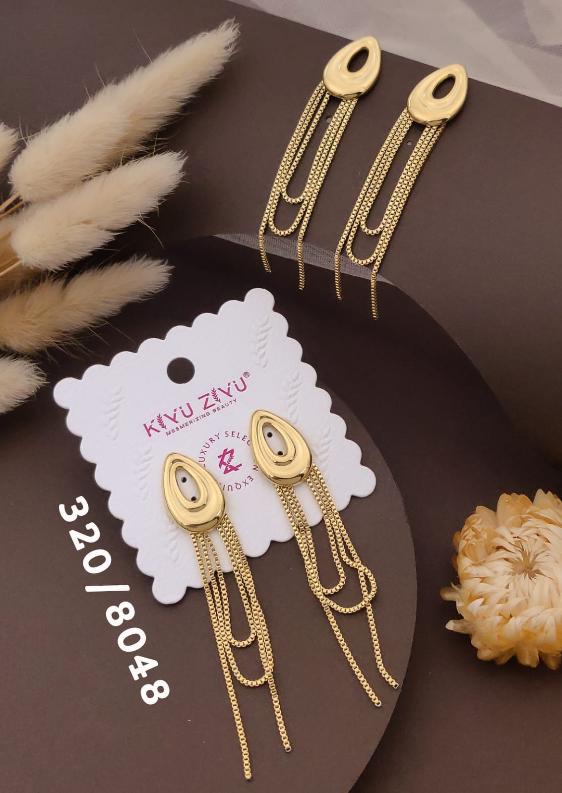 Golden Crystal Half-Hoop Earrings