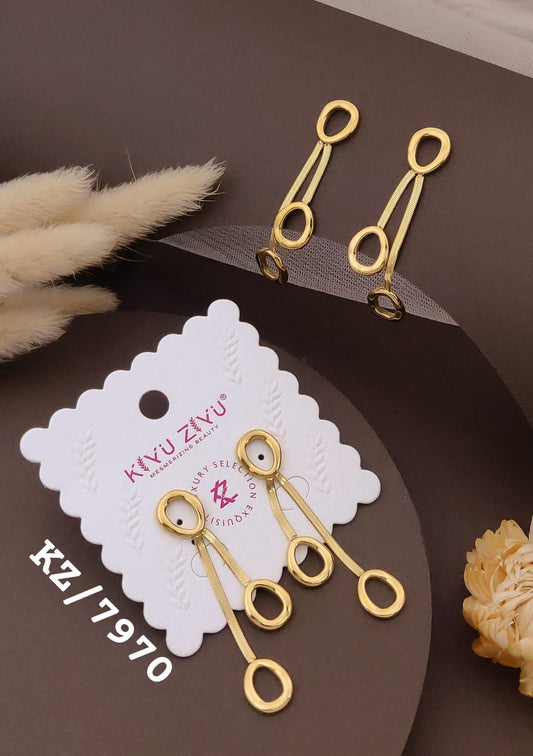 Elegant Triple Loop Drop Earrings
