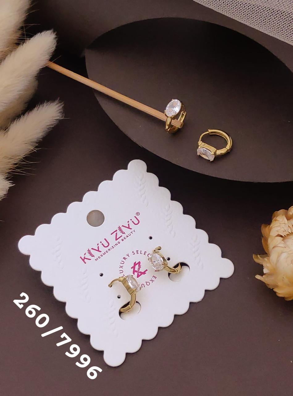Golden Crystal Huggie Hoop Earrings