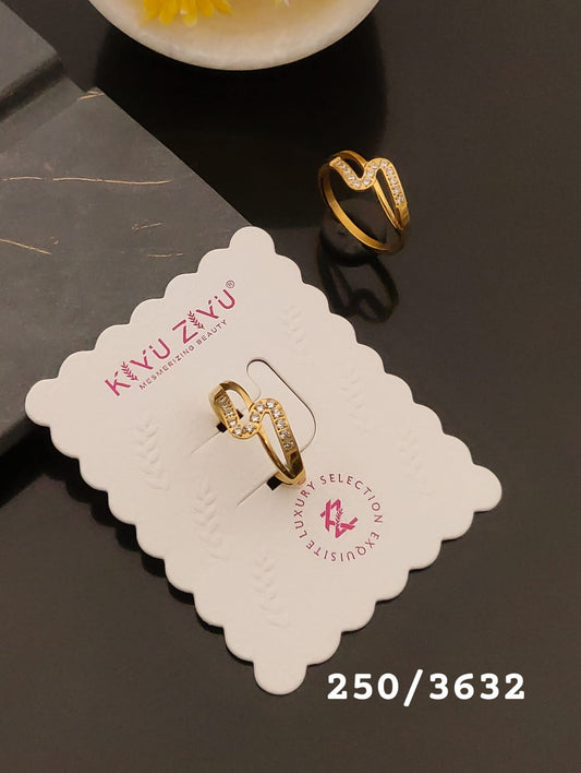 Elegant Gold-Tone Infinity Crystal Ring