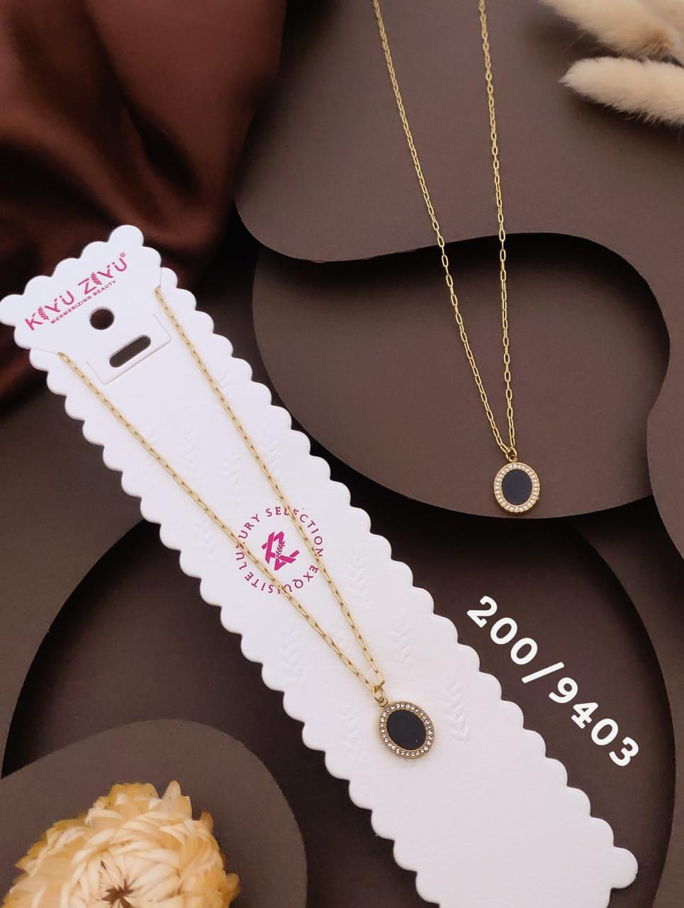 Elegant Crystal Circle Gold-Tone Necklace