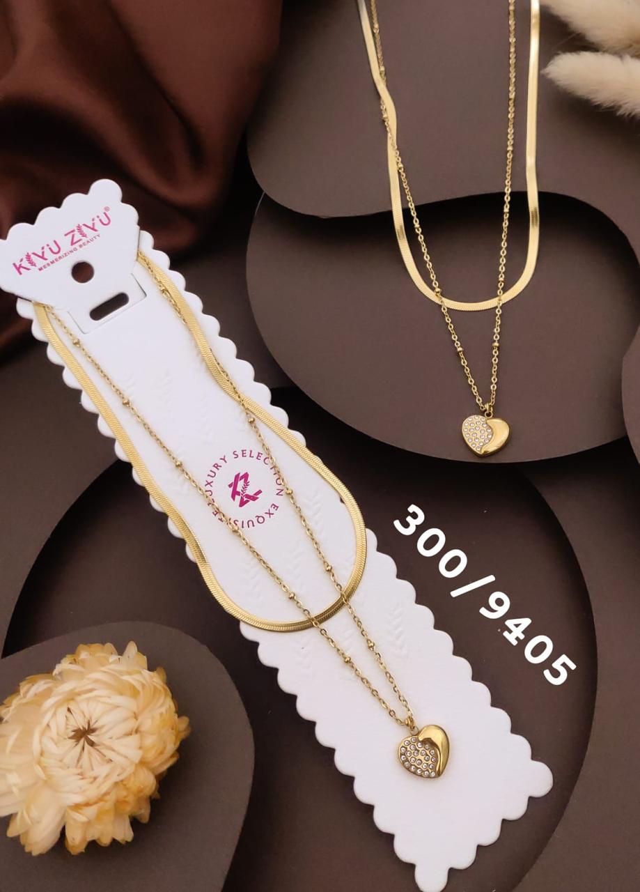 Elegant Double-Layer Heart Crystal Necklace