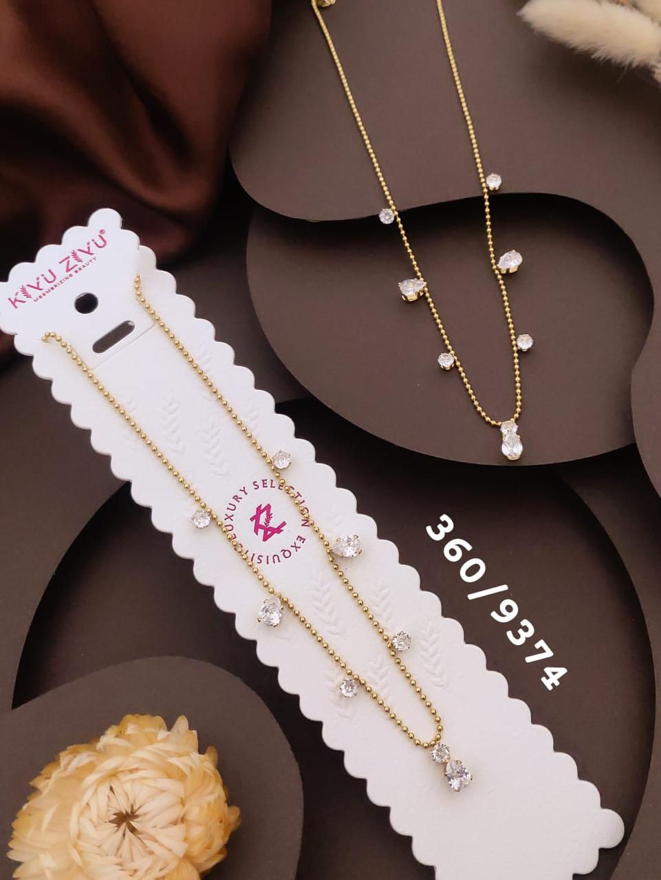 Dazzling Crystal Drop Long Chain Necklace