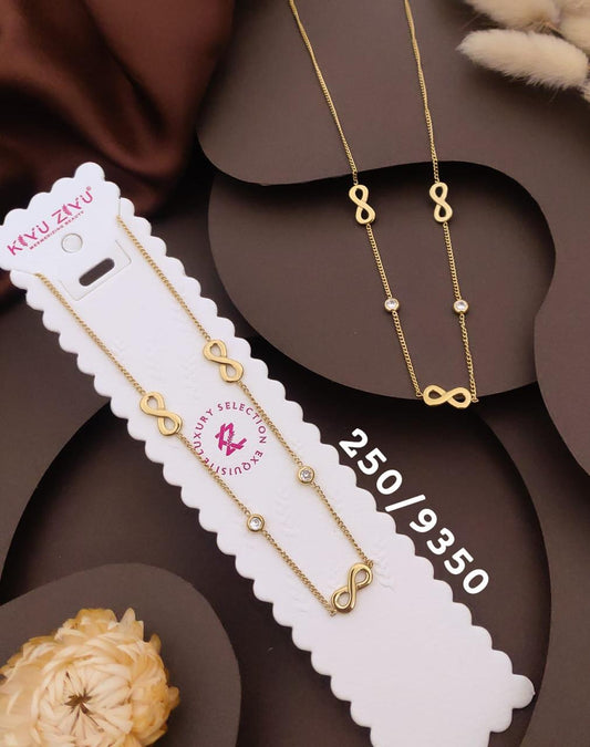 Elegant Infinity Crystal Link Necklace