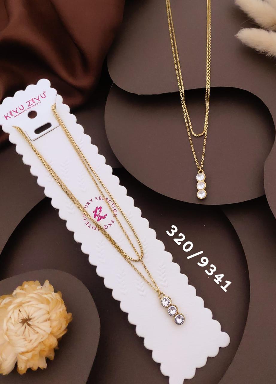 Elegant Triple Crystal Layered Necklace