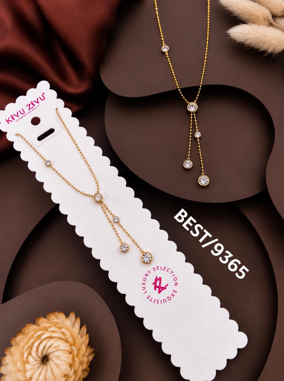 Elegant Crystal Y-Layered Drop Necklace