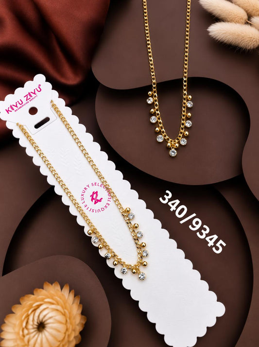 Elegant Crystal Leaf Drop Necklace
